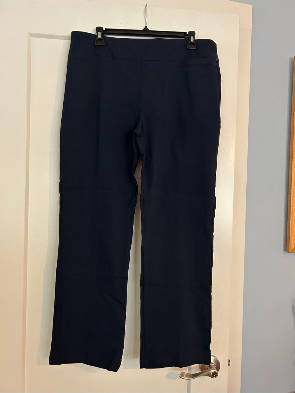 Briggs New York Navy Wide-Leg Trousers